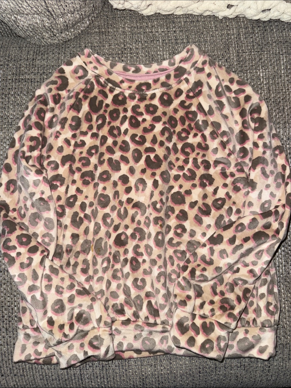 Cat & Jack Pink and Brown Leopard Fleece Top